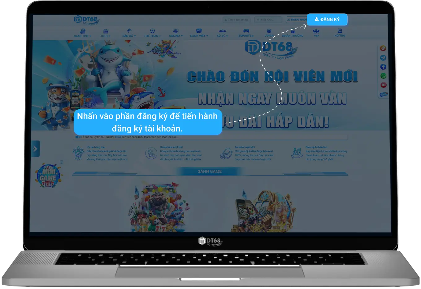 Cách đăng ký trải nghiệm nhanh chóng cho tân binh